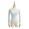 Chica Caliente Americana Deseo Puro 2025 Verano Nuevo Manga Corta Larga Hombro Descubierto Crop Top Top Corto de Moda para Mujer