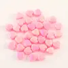 Caramelo 9mm Color Sólido Corazón de Durazno Ab Corazón Fantasía Cuentas Coloridas Pulsera Hecha a Mano Cuentas Agujero Recto Accesorios para Joyería DIY