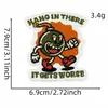 Parches Bordados de Dibujos Animados en Inglés de Gran Venta, Parches de Animales Ganso Tonto, Accesorios, Accesorios para Ropa, Parches Termoadhesivos, Parches Bordados