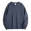 Sudadera de peso pesado 300g Hombros descubiertos Huamian Casual Holgada Estilo Primavera, Otoño e Invierno Se puede imprimir con logo Color liso Cuello redondo Mangas largas