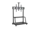 Soporte de TV Móvil Universal con Ruedas Giratorias de Piso, Ajuste de Altura Integrado y Carrito Móvil Versátil para TV con Soporte