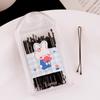 Pinza negra para el pelo, pinza para el pelo con flequillo lateral para mujer, pinza fija para el pelo, pinza pequeña para la cabeza, pinza en forma de U, pinza de acero