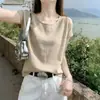 Camiseta de Algodón y Lino de Talla Grande para Verano 2026 Blanca Casual Capa Base para Mujer para Usar Afuera en Primavera y Verano, Color Sólido, Holgada y Súper Cómoda