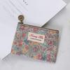 Bolsa de Cosméticos Novo Estilo Feminina Comércio Exterior Estilo Coreano Floral Necessaire Portátil Impermeável Algodão Bolsa de Armazenamento Grande Capacidade Viagem