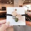 Diadema estilo coreano para mujer, popular en internet, tendón de goma, lazo para mujer, tocado de perlas simple y distintivo, lindo anillo para el cabello, pulsera, cuerda para el cabello de doble uso
