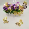 Adesivos de Parede Borboleta Oca Metálica 3D Transfronteiriços Decoração de Festa de Aniversário Layout de Sala de Estar Pintura Criativa com Adesivos