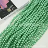 40cm Fio de Algodão Estilo Pérola de Vidro Colorida Imitação Swarovski Contas para Joias Furo Reto Pulseira de Vidro Acessórios para Colar