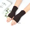Guantes de Punto para Hombre y Mujer, Estilo Coreano, Otoño e Invierno, de Medio Dedo, Forma de Diamante, Color Sólido, Versátiles, Casuales, Cálidos, Protección contra Aire Acondicionado, Compatibles con Pantalla Táctil