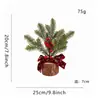 Árvore de Natal Mini Popular Transfronteiriça para Mesa Decoração Personalizada de Atmosfera Festiva Enfeite de Mesa Decoração de Árvore de Natal com Pinha