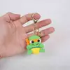 Pingente de Tartaruga Ninja Tricotado à Mão Desenho Animado Anime, Chaveiro de Animal Crochê em Lã, Pingente de Bolsa de Tartaruga Feito à Mão