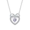 Colar Símbolo Amor Infinito Luxo Leve Alto Padrão Exquisito Versátil Corrente para Clavícula em Forma de Coração Colar Lucky com Zircônia Presente