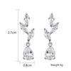 RAKOL Coreano Moda Pequeno Fresco Clássico Gota De Água Brincos De Zircão Feminino Requintado Pequeno Vestido De Noiva Brincos