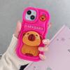 Soporte de Silicona de Capibara Lindo Estuche para Teléfono Móvil Adecuado para Iphone16Promax/15/14 Anticaídas