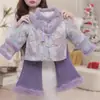 Moda Tang Suit Infantil Transfronteiriça Inverno Elegante Novo Estilo Infantil Novo Estilo Chinês Menina Hanfu Bebê Menina Roupa Estilo Chinês