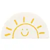 Tapete de Caxemira para Quarto com Rosto Sorridente Cartoon Tapete para Porta de Banheiro e Vaso Sanitário Tapete Espesso Antiderrapante Absorvente Tapete de Cabeceira