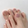 Verão Branco Toenail Patch Foot Nail Patch Foot Nail Patch Foot Wear Unha Mão Unha Nail Patch Produto Acabado
