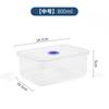 Caja de plástico rectangular redonda para conservación de alimentos frescos, refrigerada, de grado alimenticio, transparente, sellada y con múltiples especificaciones, venta al por mayor
