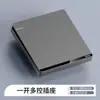 Painel de Tomada com Interruptor Embutido Tipo 86 Cinco Furos com Interruptor de Parede Tomada de 5 Furos Painel de Tomada USB Poroso Cinza