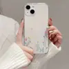 Venda Quente Transfronteiriça Simples Pastoral Flor Pequena Maçã 16 Capa de Celular iPhone 17 TPU Transparente Anti-Queda Capa Protetora