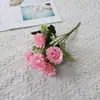 Flor Artificial Crisântemo Selvagem Flor de Seda Buquê Simples Fresco Flor de Lótus da Neve Flor de Cabo Pequeno Comércio Exterior Atacado Flor Azul Escura Flor Artificial
