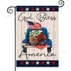 Bandera de Jardín para el Día de la Independencia Más Vendida de Amazon, Bandera Festiva Americana con Estampado de Estrellas y Rayas, Material de Lino, Bandera Decorativa para Exteriores