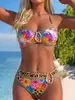 Bikini de Dos Piezas de Nueva Moda para Mujer, Traje de Baño Tipo Tubo Sexy Estilo Europeo y Americano de Gama Alta, Venta al por Mayor