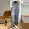 Roupas Femininas Transfronteiriças Verão 2025 Novas Calças Femininas de Perna Larga Flor Escura Emagrecedoras Versáteis Finas Frescas Retas Longas