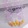 Adesivo de Unha Laço Francês 3D Simples Versátil Laço de Amor Adesivo de Unha Joia DH855