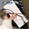 Montura de gafas retro para miopía para hombre, montura de gafas de medio aro para negocios, se puede equipar con lentes de miopía y filtro de luz azul, gafas decorativas Sven