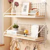 Estantes de pared sin taladro, perfectos para organizar artículos en la litera superior de un dormitorio estudiantil, almacenamiento junto a la cama y cestas colgantes de pared - una gran adición a cualquier dormitorio
