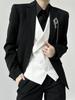 Traje Casual para Hombre y Mujer Cuello Barcaza Chaleco de Negocios Estilo Británico Nivel Alto Cuello Barcaza de Pistola Chaleco Slim-Fit Chaqueta Chaleco