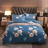 Juego de Ropa de Cama Gruesa de Algodón Puro de Cuatro Piezas 2026 con Sábana y Funda de Edredón para Otoño, Adecuado para Dormitorio de Estudiante Juego de Tres Piezas 4