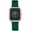 Em estoque atacado novo celebridade online relógio verde pequeno pulseira de plástico feminino luxo leve relógio de quartzo artístico casual relógio quadrado pequeno
