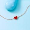 Pulsera de Corazón de Oro Rosa de 14K para Niñas, Gama Alta, Lujo Accesible, Joyería de Muñeca de Nicho, Regalo de Cumpleaños para Novia 2022