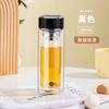 Taza de té Mingxia de vidrio de doble capa, simple, de borosilicato alto y espesado, portátil para hombres, para el hogar, personalización al por mayor