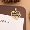 Colgante de collar Amazon Transfronterizo con forma de corazón, Microincrustado de Zirconia, Sencillo y Elegante, Regalo del Día de la Madre