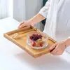 Suministro Directo de Fábrica Bandeja de Madera Estilo Japonés Doméstico Plato Sencillo para la Cena Bandeja de Té para Recepción en la Sala de Estar Bandeja de Almacenamiento para el Dormitorio