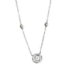 Mobius Three Seconds Heart Necklace Women's Light Luxury Niche High-end Zircon Smart Pendant Elegant All-match Acessórios