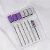 Conjunto de anéis espirais foscos de esmeril para nail art pode ser livremente combinado com ferramentas de unha, broca, tratamento de unha