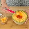 Cuchara Multifuncional para Helado de Sandía Doble Cabeza Acero Inoxidable Cuchillo de Tallado Ondulado Bandeja de Frutas Cuchara de Hotel
