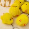 Llavero de Pollo Amarillo de Piel Genuina Colgante de Peluche para Bolso Accesorio para Niñas Pato Amarillo Pequeño Encanto para Teléfono Muñeca Juguete
