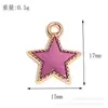 Mistura de 30 Pingentes de Liga Roxa Gota de Óleo Coroa Estrelas Coração Nuvens Acessórios de Pingente para Pulseira DIY Venda por Atacado