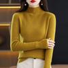 Suéter de punto de cuello alto para mujer, camisa interior de otoño e invierno, estilo occidental, adelgazante de alta calidad, novedad de 2023