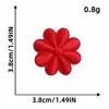 Patch de flor de oito pétalas de cor sólida bordado para consertar furos em roupas, patch de tecido bordado termocolante acessório