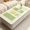 Mantel individual para mesa de centro, mantel, tapete de silicona de cuero a prueba de aceite e impermeable para mesa de comedor, sensación de lujo ligero y alta gama, mantel para mesa de centro de mueble de TV de sala de estar