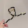 Pinza para el Cabello Trenzada con Pedrería Estilo Ins, Exquisita Pinza de Garra para la Parte Posterior de la Cabeza, Pinza de Tiburón, Pasador Elegante de Moda, Accesorio para el Cabello