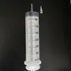 Alimentador de grande capacidade mais tamanho desentupidor intensificador de fluxo seringa plástica grande com adaptador