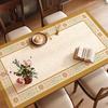Jogo Americano de Mesa de Jantar Impermeável e Anti-Manchas Sem Lavagem High-End Retangular Protetor Anti-Queimadura para Desktop Tapete Isolante Tecido Jogo Americano
