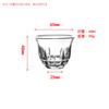 Tazón de Té Pequeño Simple de Vidrio Vidrio 60ml Taza Maestra Taza para Tallado de Té Hogar Mini Taza de Té