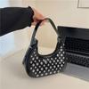 Bolsa de Ombro Tote Versátil com Tachas Verão 2026 Nova Moda Coreana Design de Nicho Casual Bolsa Dumpling Transversal